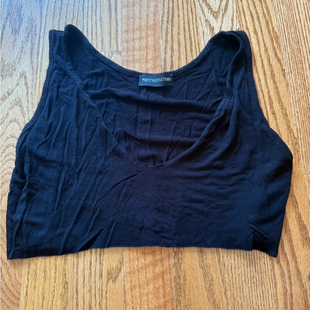 PrettyLittleThing Black Tank Top